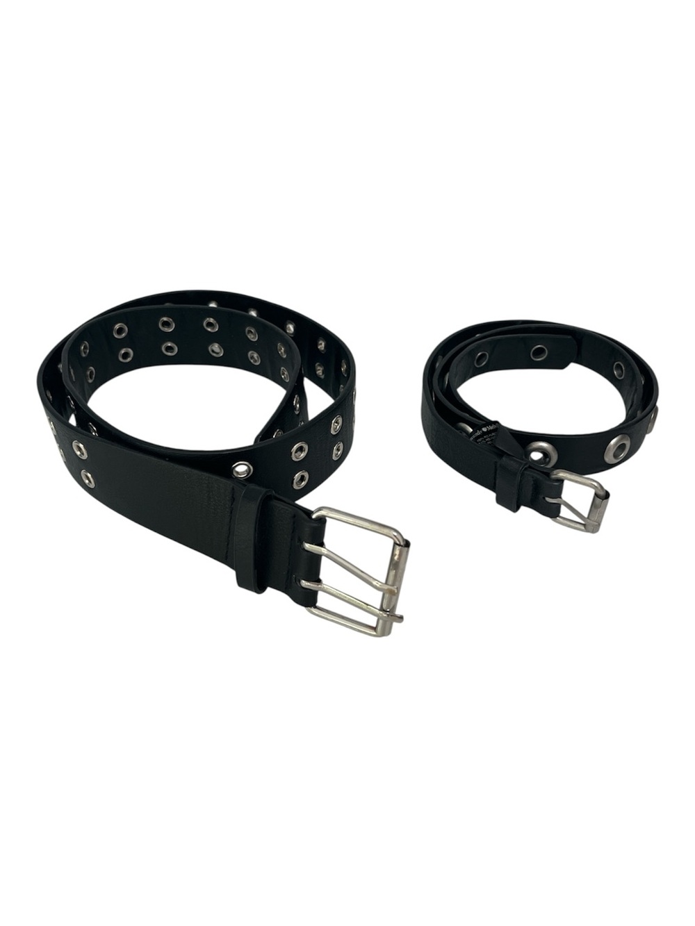 Bundle of 2 Brandy Melville Black Silver Grommet Belts
